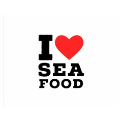 I Love Sea Food Two Sides Premium Plush Fleece Blanket (medium) by ilovewhateva