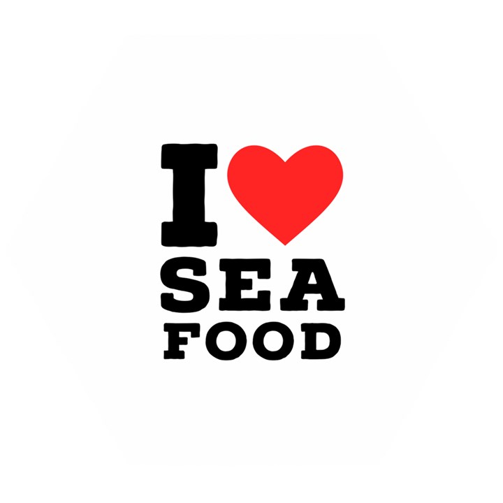 I love sea food Wooden Puzzle Hexagon