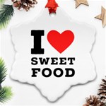 I love sweet food Snowflake Ornament (Two Sides) Front