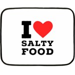 I love salty food Two Sides Fleece Blanket (Mini) 35 x27  Blanket Back