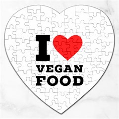 I Love Vegan Food  Jigsaw Puzzle (heart) by ilovewhateva