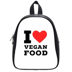 I Love Vegan Food  School Bag (small) by ilovewhateva