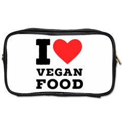 I Love Vegan Food  Toiletries Bag (two Sides) by ilovewhateva