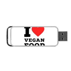 I Love Vegan Food  Portable Usb Flash (one Side) by ilovewhateva