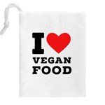 I love vegan food  Drawstring Pouch (5XL) Back