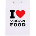 I love vegan food  A4 Acrylic Clipboard Back