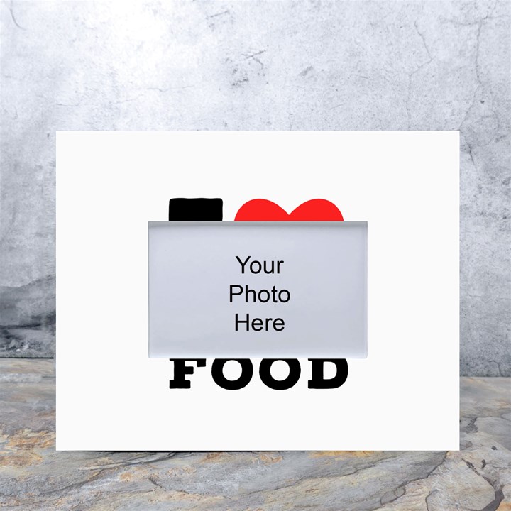 I love vegan food  White Tabletop Photo Frame 4 x6 