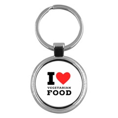 I Love Vegetarian Food Key Chain (round) by ilovewhateva