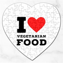 I Love Vegetarian Food Jigsaw Puzzle (heart) by ilovewhateva