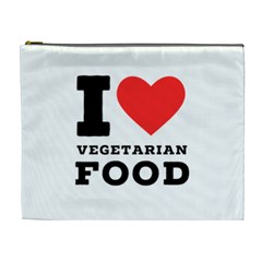 I Love Vegetarian Food Cosmetic Bag (xl) by ilovewhateva