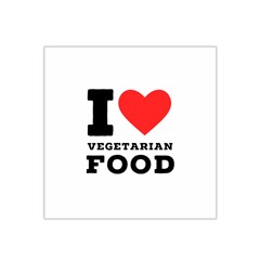 I Love Vegetarian Food Satin Bandana Scarf 22  X 22  by ilovewhateva