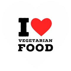 I Love Vegetarian Food Wooden Puzzle Heart by ilovewhateva