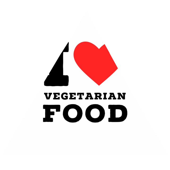 I love vegetarian food Wooden Puzzle Triangle