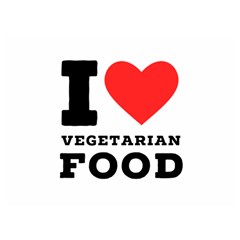 I Love Vegetarian Food Premium Plush Fleece Blanket (extra Small) by ilovewhateva