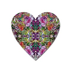 Spring Repeats Heart Magnet by kaleidomarblingart