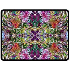 Spring Repeats Fleece Blanket (large) by kaleidomarblingart