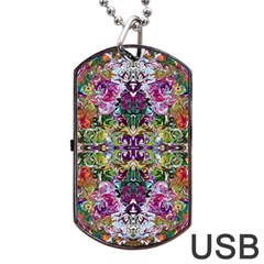 Spring Repeats Dog Tag Usb Flash (one Side) by kaleidomarblingart