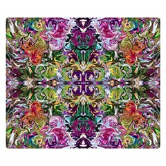 Spring Repeats Two Sides Premium Plush Fleece Blanket (small) by kaleidomarblingart