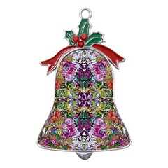 Spring Repeats Metal Holly Leaf Bell Ornament by kaleidomarblingart