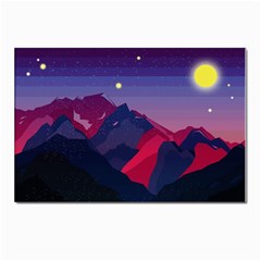 Abstract Landscape Sunrise Mountains Blue Sky Postcard 4 x 6  (pkg Of 10)