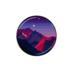 Abstract Landscape Sunrise Mountains Blue Sky Hat Clip Ball Marker (10 Pack) by Grandong