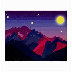 Abstract Landscape Sunrise Mountains Blue Sky Small Glasses Cloth by Grandong