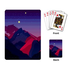 Abstract Landscape Sunrise Mountains Blue Sky Playing Cards Single Design (rectangle) by Grandong