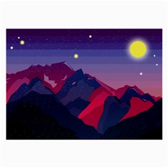 Abstract Landscape Sunrise Mountains Blue Sky Large Glasses Cloth by Grandong