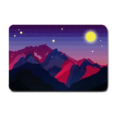 Abstract Landscape Sunrise Mountains Blue Sky Small Doormat by Grandong