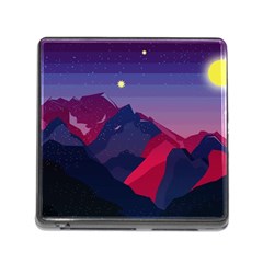 Abstract Landscape Sunrise Mountains Blue Sky Memory Card Reader (square 5 Slot) by Grandong