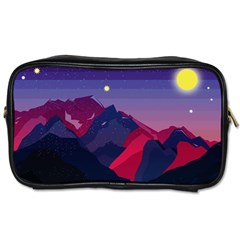 Abstract Landscape Sunrise Mountains Blue Sky Toiletries Bag (two Sides) by Grandong