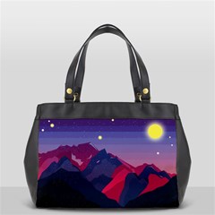 Abstract Landscape Sunrise Mountains Blue Sky Oversize Office Handbag by Grandong