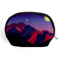 Abstract Landscape Sunrise Mountains Blue Sky Accessory Pouch (medium) by Grandong