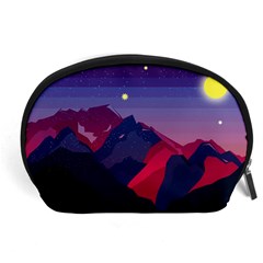 Abstract Landscape Sunrise Mountains Blue Sky Accessory Pouch (large) by Grandong