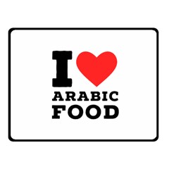 I Love Arabic Food Fleece Blanket (small) by ilovewhateva