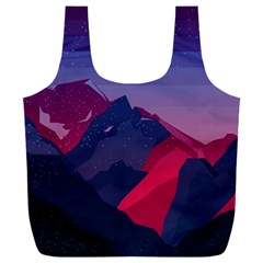 Abstract Landscape Sunrise Mountains Blue Sky Full Print Recycle Bag (xxxl) by Grandong