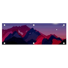 Abstract Landscape Sunrise Mountains Blue Sky Banner And Sign 6  X 2  by Grandong