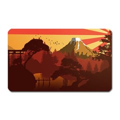 Japan Art Illustration Magnet (rectangular) by Grandong