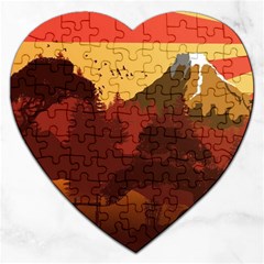 Japan Art Illustration Jigsaw Puzzle (heart) by Grandong