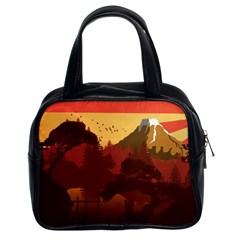 Japan Art Illustration Classic Handbag (two Sides) by Grandong