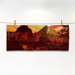 Japan Art Illustration Hand Towel by Grandong