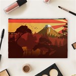 Japan Art Illustration Cosmetic Bag (Large) Back