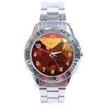 Japan Art Illustration Stainless Steel Analogue Watch Front