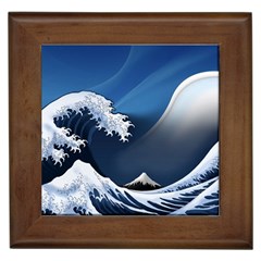 The Great Wave Off Kanagawa Framed Tile by Grandong