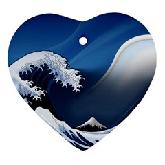 The Great Wave Off Kanagawa Ornament (heart)