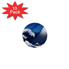 The Great Wave Off Kanagawa 1  Mini Buttons (10 Pack) 