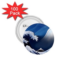 The Great Wave Off Kanagawa 1 75  Buttons (100 Pack)  by Grandong