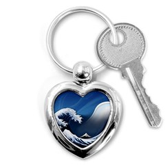 The Great Wave Off Kanagawa Key Chain (heart)