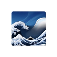 The Great Wave Off Kanagawa Square Magnet by Grandong