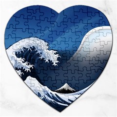 The Great Wave Off Kanagawa Jigsaw Puzzle (heart)